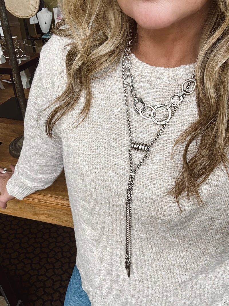 Zamak Long Length Necklace 19”-23”
