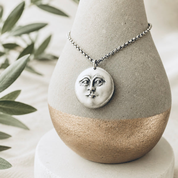 Sterling Silver Moon Necklace