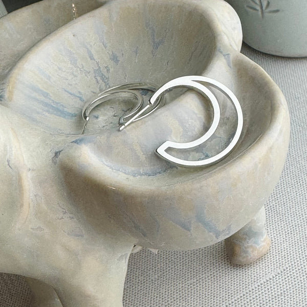 Sterling Silver Hoopster Earrings 1”