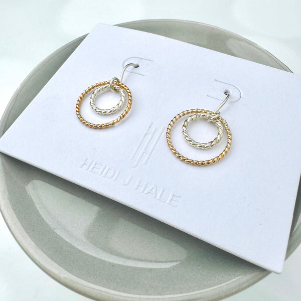 18k Gold-filled Sterling Earrings 1”