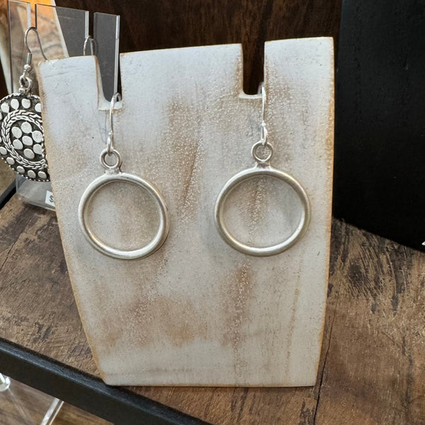 Silver Circle Earrings