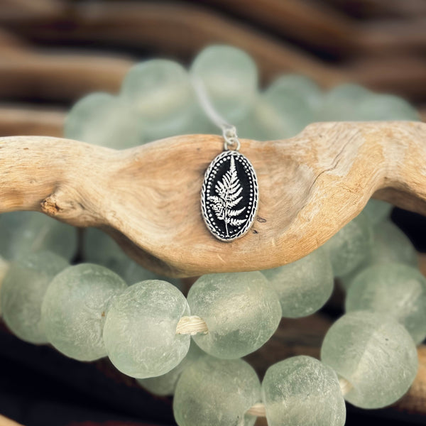 Sterling Silver Fern Necklace