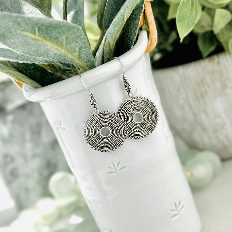 Sterling Silver Sun Disc Earrings - Quick Ship