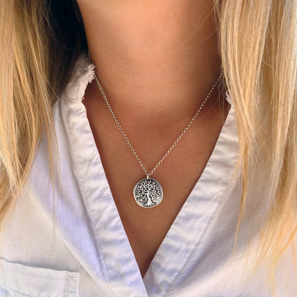 Sterling Silver Rooted Necklace