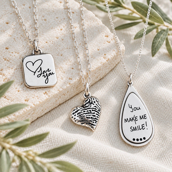 Personalized Sterling Silver Keepsake Charm Necklace