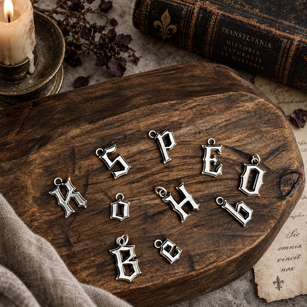 Sterling Silver Gothic Letters