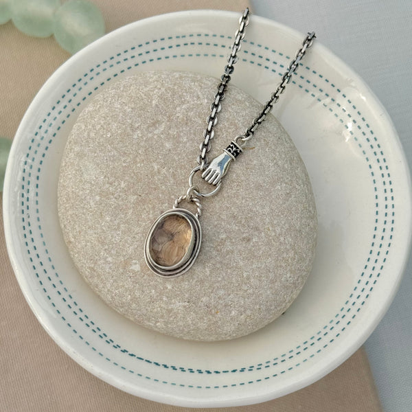 Sterling Silver Locks of Love Memento Hair Necklace