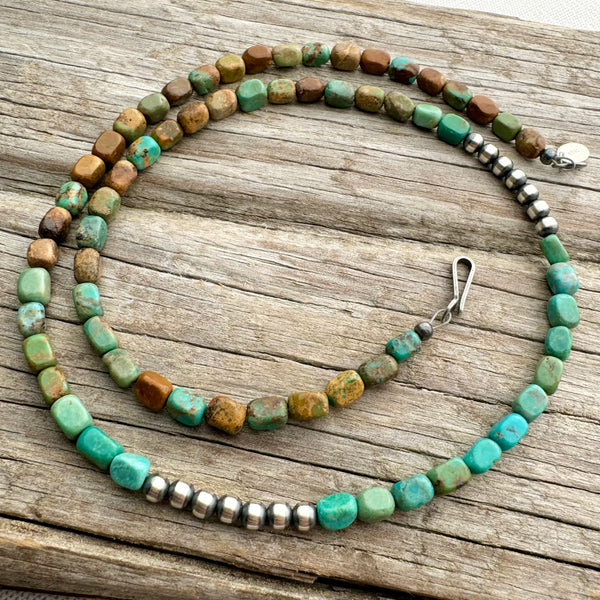 Limited Edition - Navajo Beaded Sterling & Turquoise Necklace