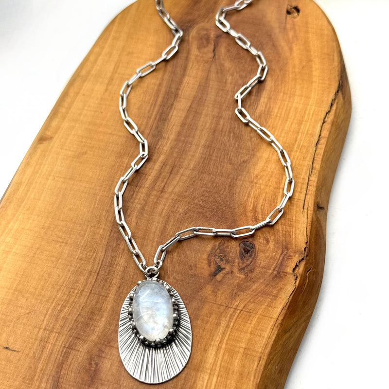 One of a Kind - Sterling Silver & Moonstone Necklaces