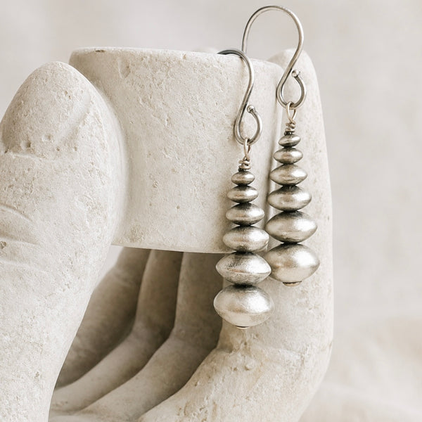 Sterling Silver Cairn Earrings 1.25”