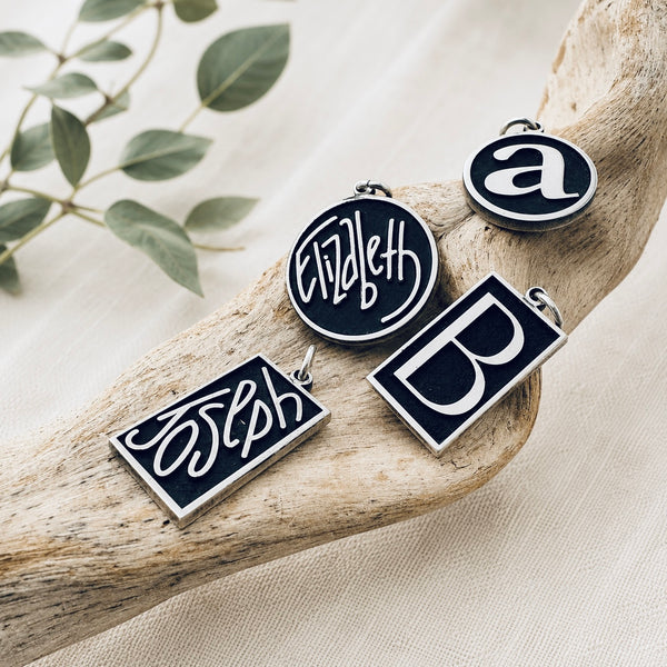Sterling Silver Personalized Inverted Charms