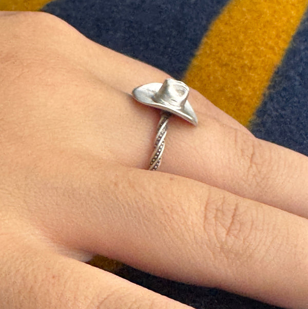 Sterling Silver Cowboy Hat Ring