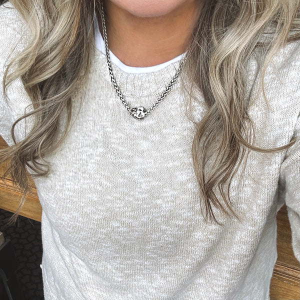 Zamak Nugget Necklace 19”