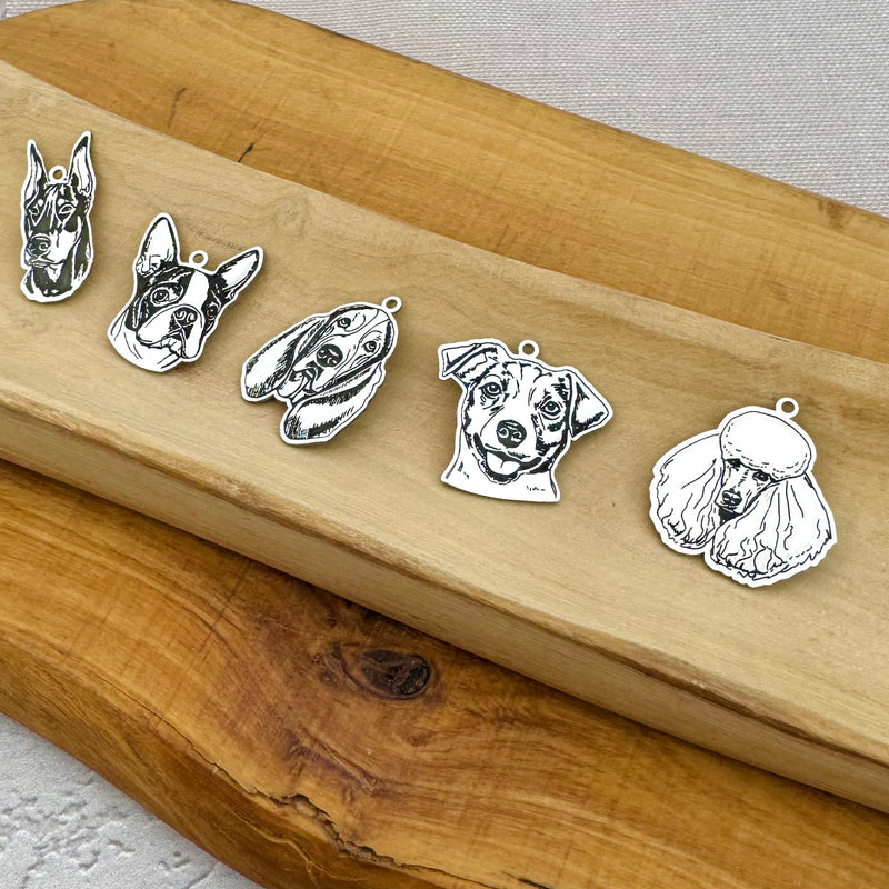 Sterling Silver Dog Charms