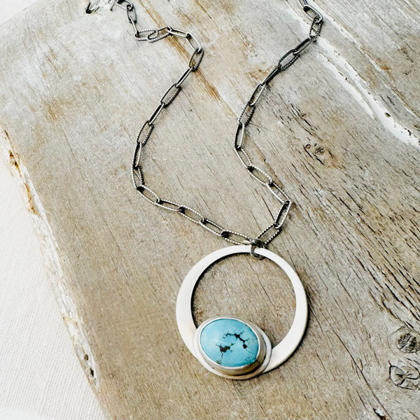 Sterling Silver & Golden Hills Turquoise Necklace