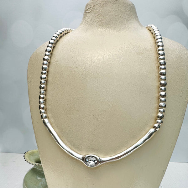Sterling over Pewter Necklace 18”-22”