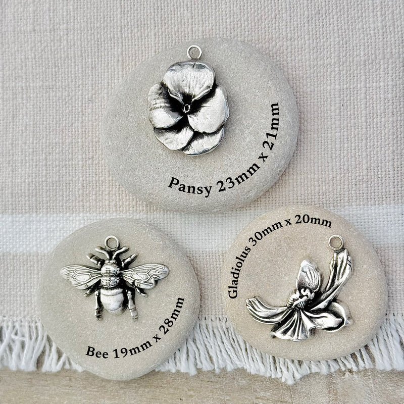 Sterling Silver Flower Bouquet Charms - Birth Month Flowers