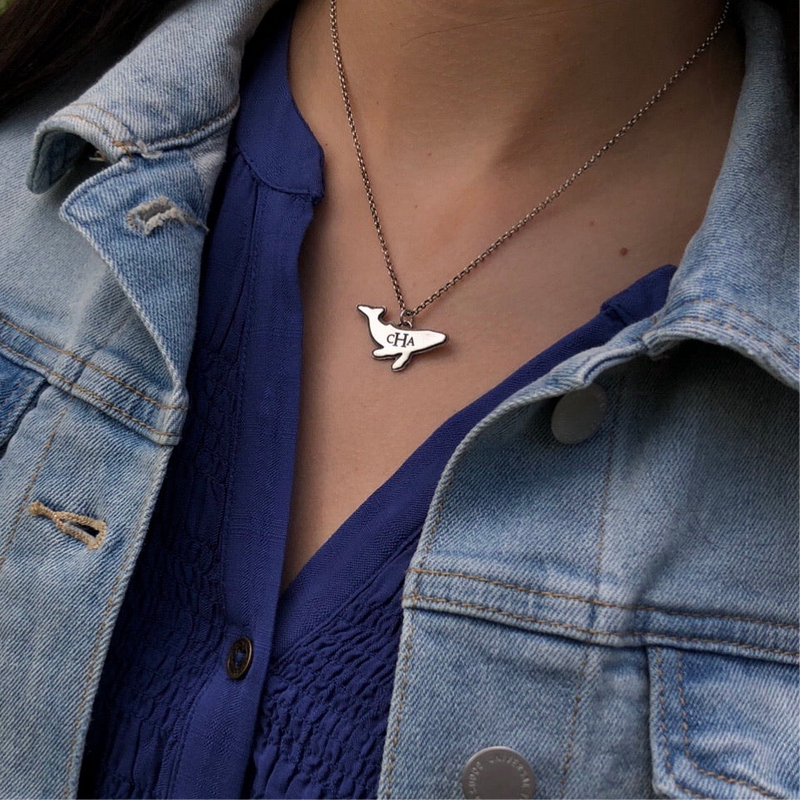 Monogram Animal Sterling Silver Necklace
