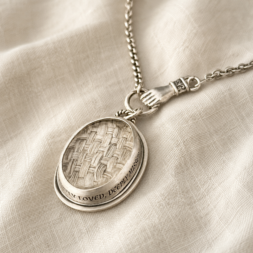 Sterling Silver Locks of Love Memento Hair Necklace