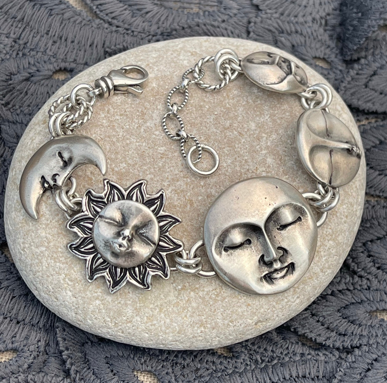 Sterling Silver Tree Of Life Pendant - Sun And Moon Symbol Necklace - .925 Silver - View #8