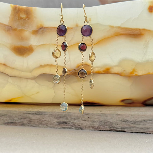 Gold-filled Gemstone Earrings
