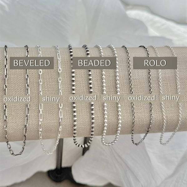 New! Sterling Silver Charm Chain
