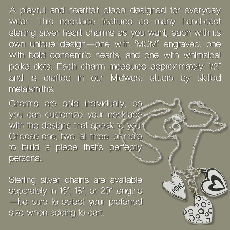 Sterling Silver Heart Charms & Chain