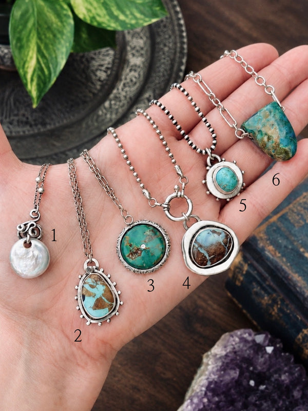 Sterling Silver Turquoise Necklace