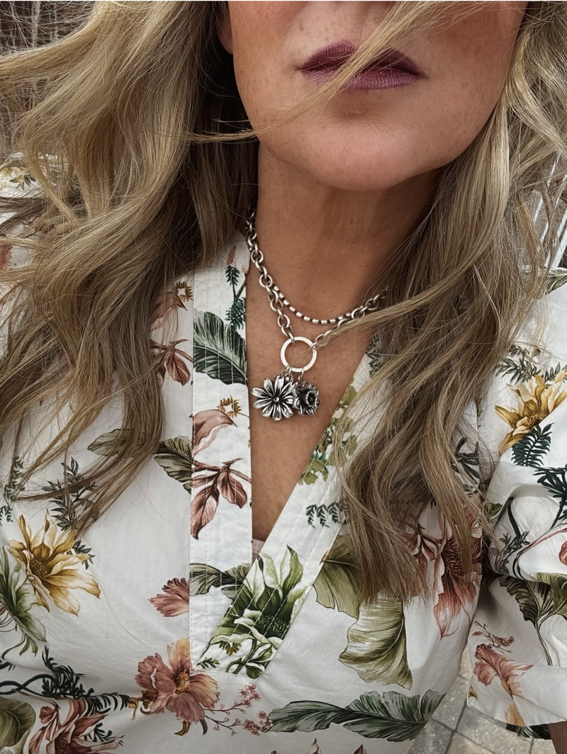 Sterling Silver Flower Bouquet Charms - Birth Month Flowers