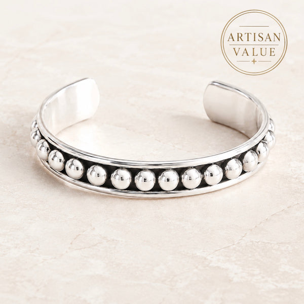 Sterling Beaded Cuff