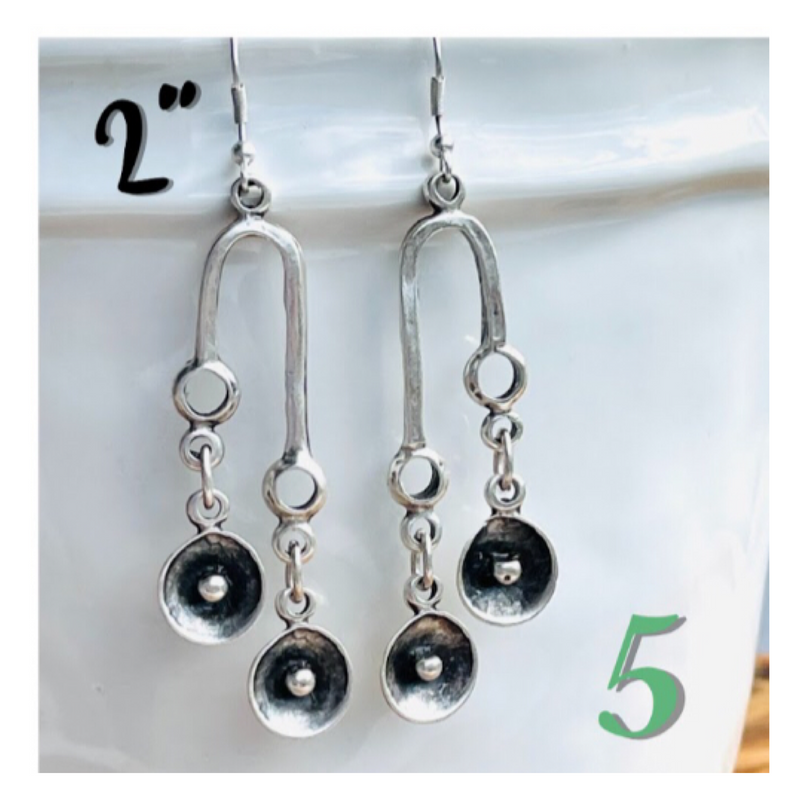 Sterling Silver over Pewter Earrings - 1”-2.75”