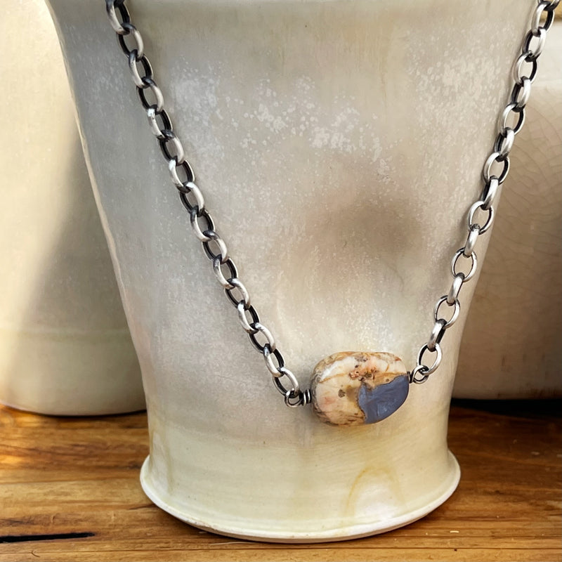 Chalcedony 2025 stone necklace