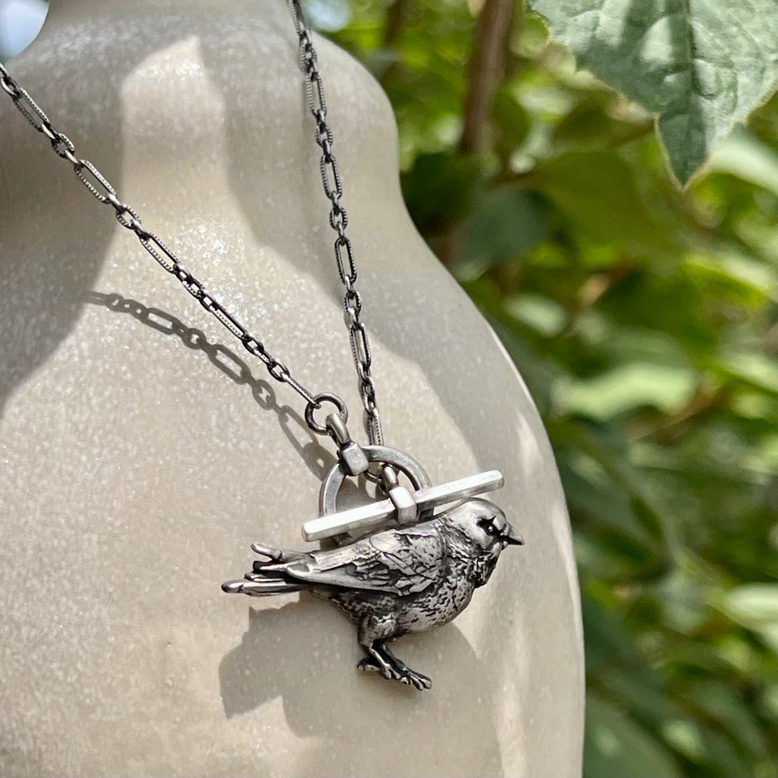 Sterling Silver Fierce & Fearless Sparrow Necklace