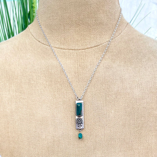 One Of A Kind Sterling Silver Turquoise Necklace