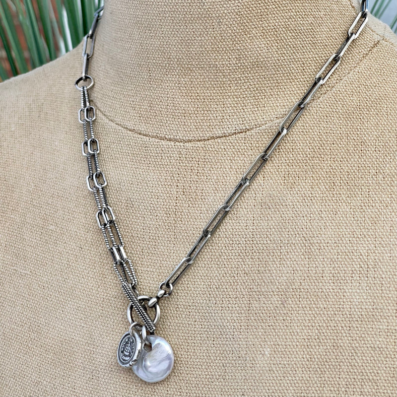 One Of A Kind Sterling Silver Freshwater Pearl & French Wax Seal - Such Is Life