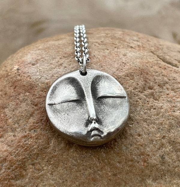 Pure Silver .999 Cremation - Memorial Moon Necklace