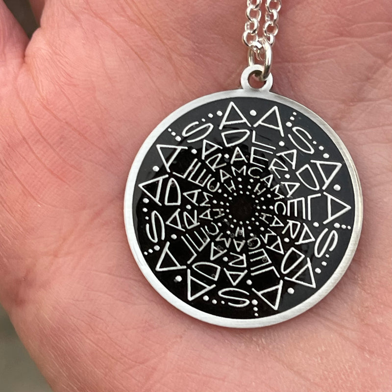1” Sterling Silver Inverted Namedala - choose double sided!