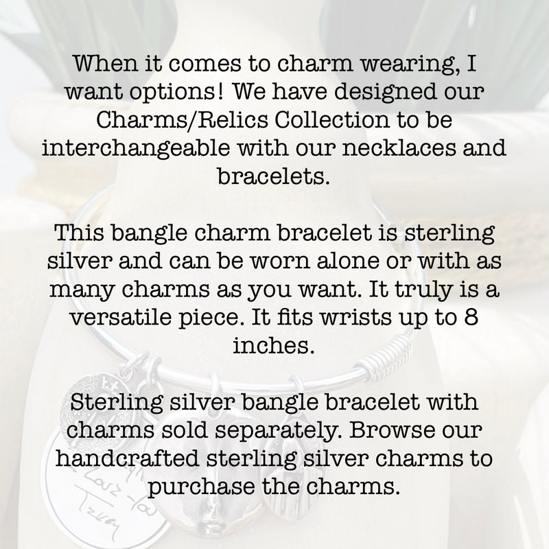 Sterling Silver Bangle Charm Bracelet
