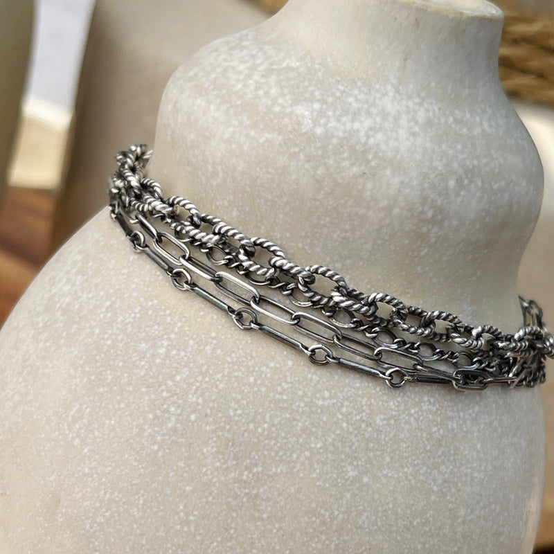 Sterling Silver & Citrine Layered Bracelet