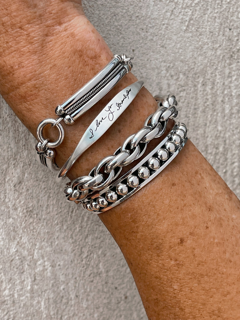 Custom Cuff Sterling Silver Personalized Cuff