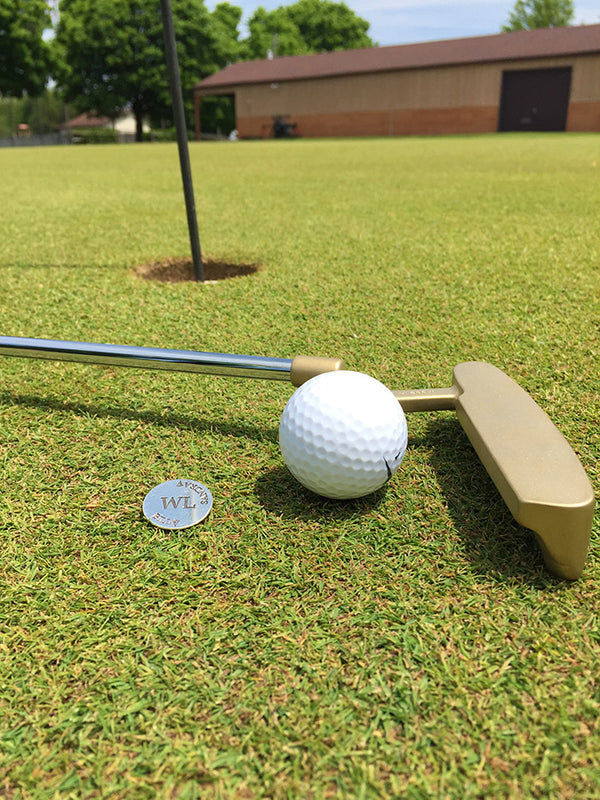 Engraved Sterling Silver Golf Marker