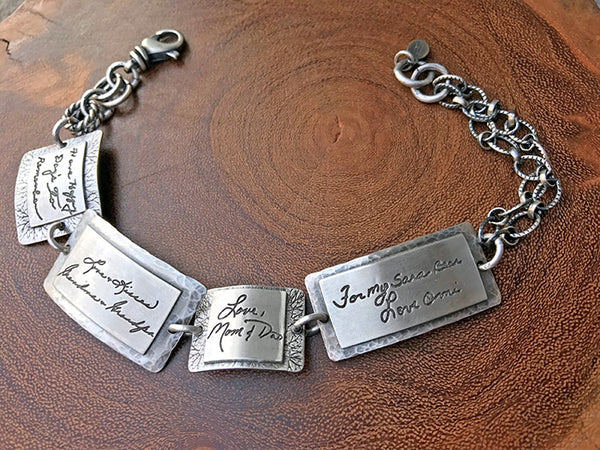  Personalized Monogram Charm Bracelet in Sterling Silver :  Handmade Products
