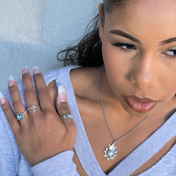 Dainty Cross Ring - Sterling Silver