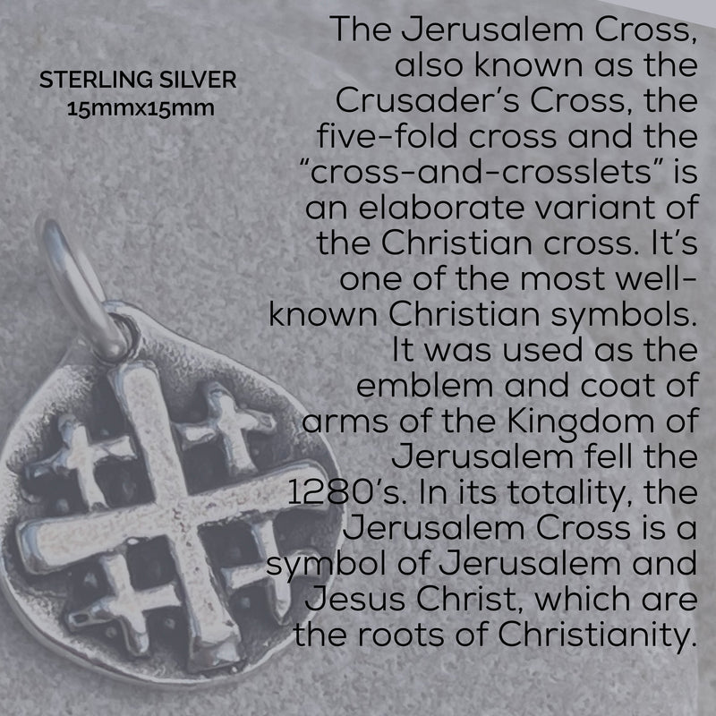 Tiny Jerusalem Cross Charm