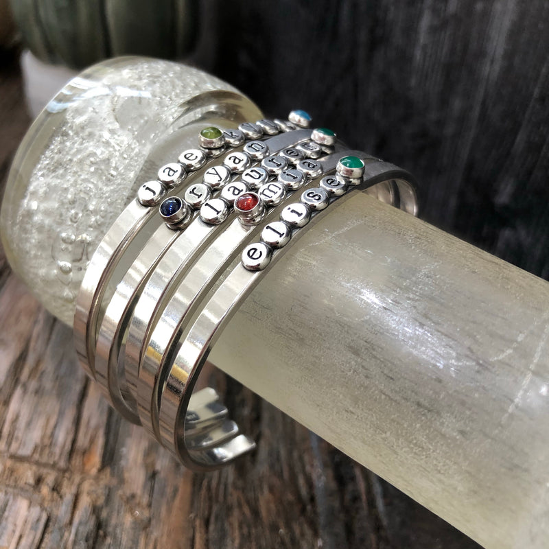 Sterling Silver Droplets Cuff