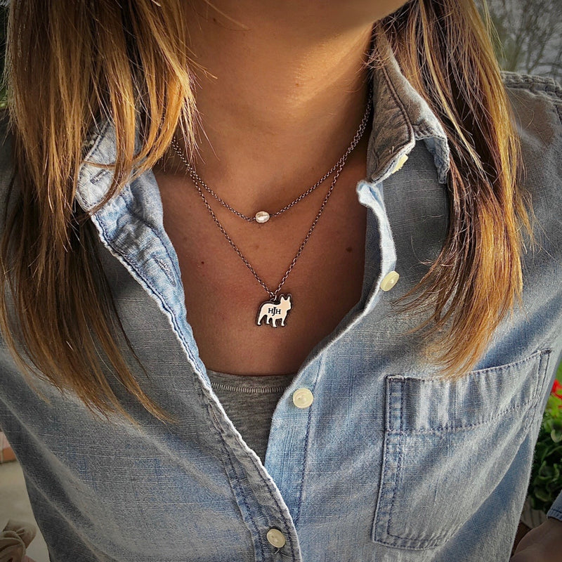 Monogram Animal Sterling Silver Necklace