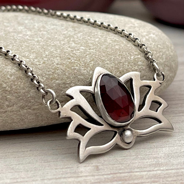Lotus Necklace in Sterling Silver#6170-ss - Zoe & Piper Wholesale