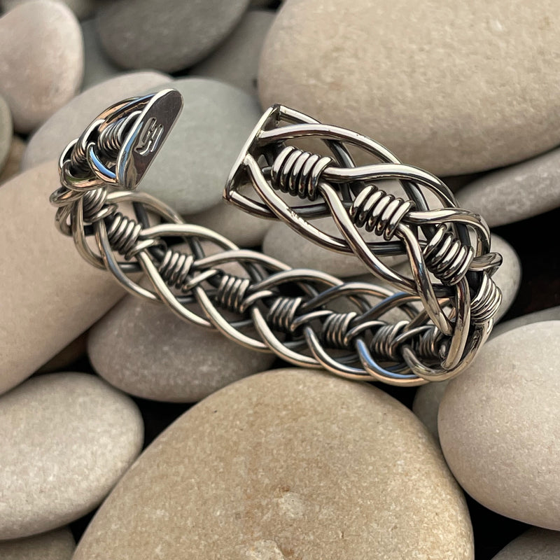 Mens sterling 2025 cuff bracelet