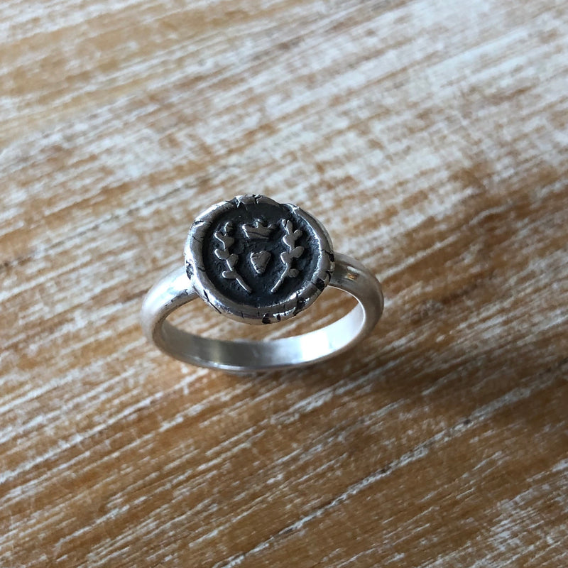 Loves Wax Seal Ring - Sterling Silver