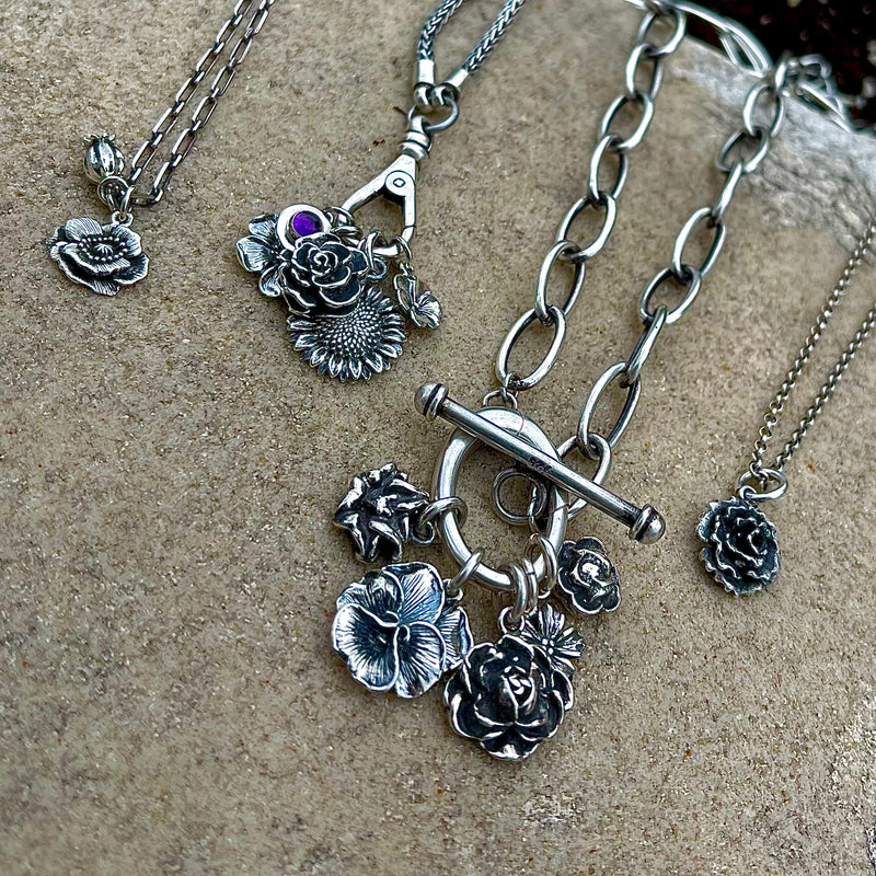 Birth Flower Charm, Gold Filled Birth Flower Charms, Silver Birth Flower  Charms, Permanent Jewelry Charms Bulk Wholesale, CH16 